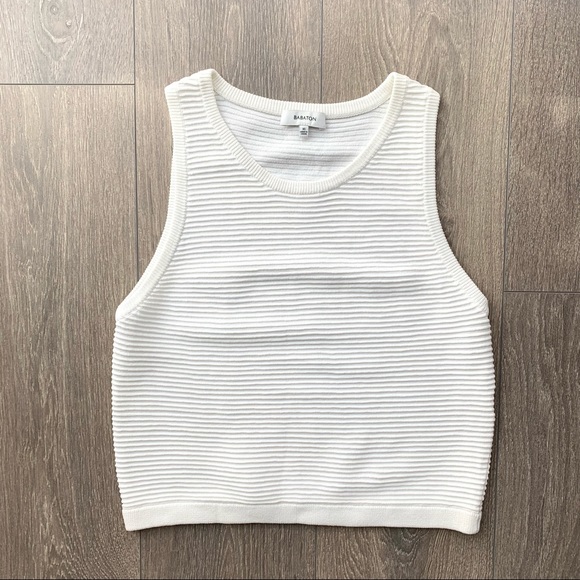 Aritzia Babaton Alrik Knit Top White Size XS - Picture 6 of 16
